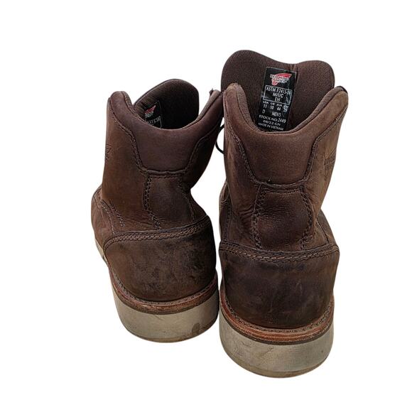 Red Wing Boots Work Style 2449 6 Inch Safety Toe Boot Size 11 Oiled Brown - Picture 5 of 9
